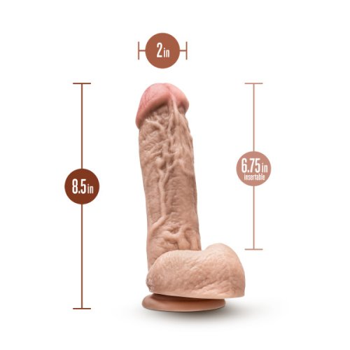 DR. SKIN DR. D 8.5 IN DILDO W/ BALLS BEIGE