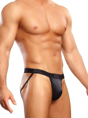 JOCK SATIN LYCRA BLACK LARGE/ XL