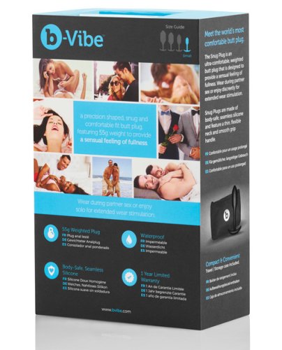 b-Vibe Weighted Snug Plug 1 - 55 g Black