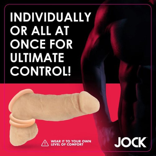 JOCK Discrete Silicon CockRing Set Light