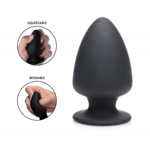 Squeezable Silicone Anal Plug - Large