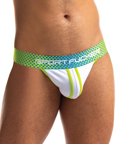 Sport Fucker Jersey Jock - L Green/White