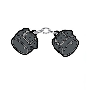 Enamel Pin: Large Leather Handcuffs