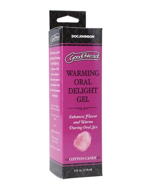 GoodHead Warming Oral Delight Gel - 4 oz Cotton Candy
