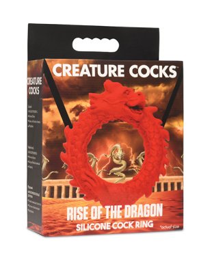 Creature Cocks Rise of the Dragon Silicone Cock Ring - Red