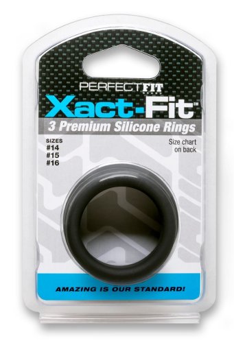 XACT FIT SILICONE RINGS #14 #15 #16 BLACK