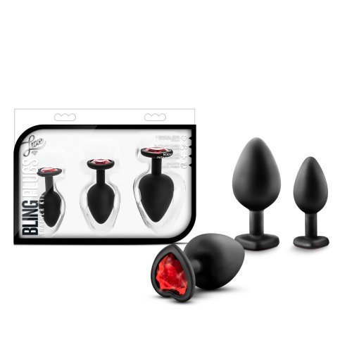 Luxe Bling Plugs Traing Kit Blk wRed Gem