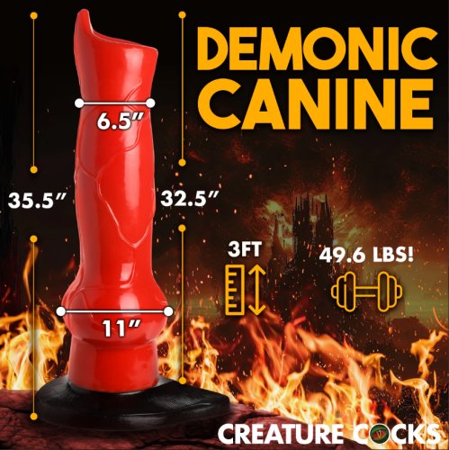 Hell-Hound Canine Penis GIANT 3\' Dildo