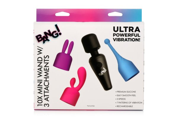 BANG! 10X MINI WAND W/ 3 ATTACHMENTS