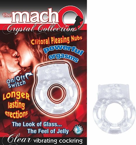 MACHO CRYSTAL COCKRING CLEAR VIBRATING