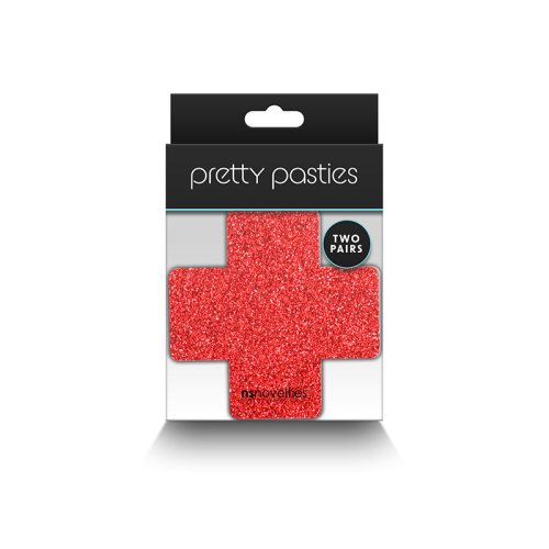 Pretty Pasties Crosses Red/Silver 2 set