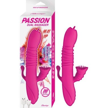 PASSION DUAL MASSAGER HEAT UP PINK