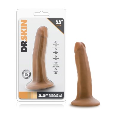 Dr Skin 5.5" Dildo w Suction Cup - Mocha