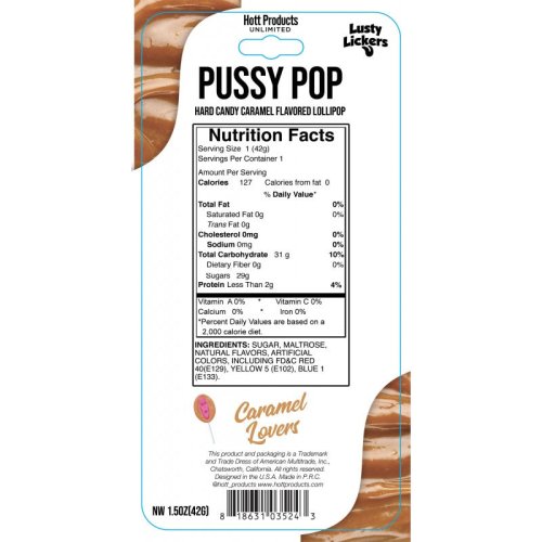 Lusty Lickers Pussy Pop - Caramel