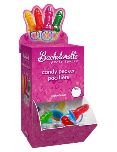 BACHELORETTE CANDY PECKER PACIFIER (48 PER POP DISPLAY)