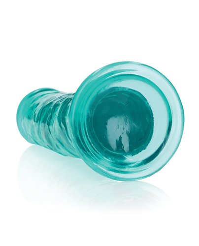 Shots RealRock Realistic Crystal Clear 10\" Straight Dildo - Turquoise