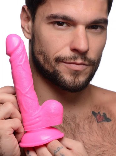 POP 6.5IN DILDO W/ BALLS PINK