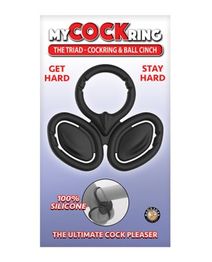 My Cock Ring The Triad Cockring & Ball Cinch - Black