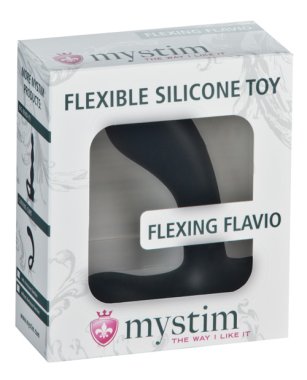 Mystim Flexing Flavio eStim Silicone Prostate Stimulator - Black