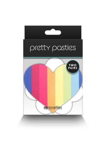 PRETTY PASTIES PRIDE HEART & FLOWER RAINBOW 2 PAIR