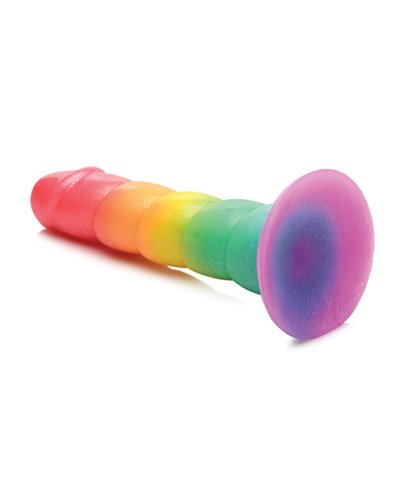 Curve Toys Simply Sweet 6.5\" Swirl Rainbow Dildo