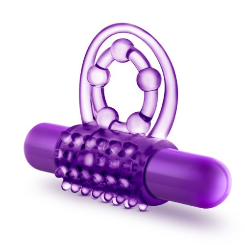 PLAY WITH ME THE PLAYER VIBRATING DOUBLE STRAP COCKRING PURPLE