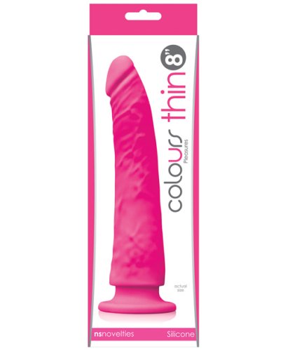 Colours Pleasures Thin 8\" Dildo - Pink