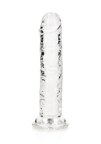 REALROCK STRAIGHT REALISTIC 7 IN DILDO TRANSPARENT