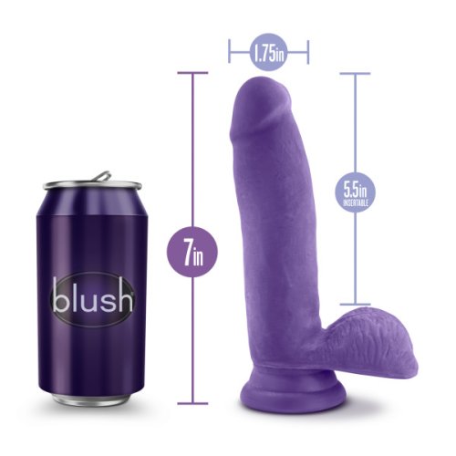 AU NATUREL BOLD PLEASER 7 IN DILDO PURPLE