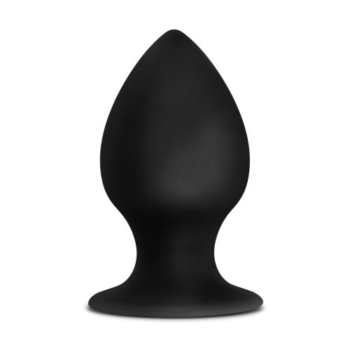 ANAL ADVENTURES PLATINUM SILICONE ANAL STOUT PLUG LARGE BLACK