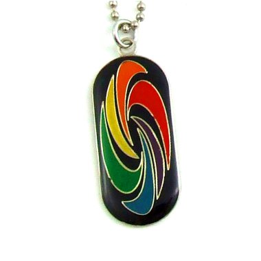 GAYSENTIALS SWIRL I.D. TAG NECKLACE