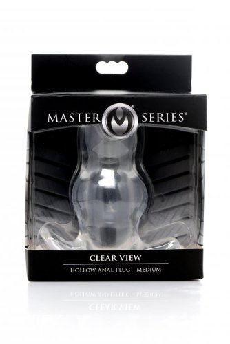 MASTER SERIES CLEAR VIEW HOLLOW ANAL PLUG MEDIUM