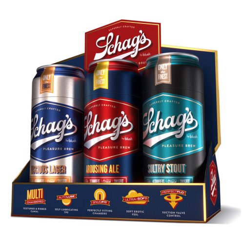 Schag\'s Beer Can Strokers 6 Pack Mixed