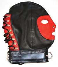 MASK W/COLLAR BLACK/RED