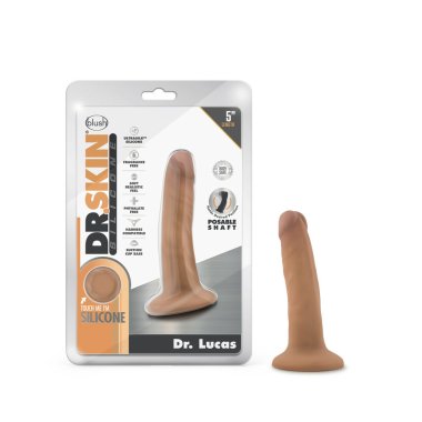 DR SKIN SILICONE DR LUCAS 5IN DILDO MOCHA