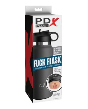 PDX Plus Fuck Flask Secret Delight Stroker - Light/Grey