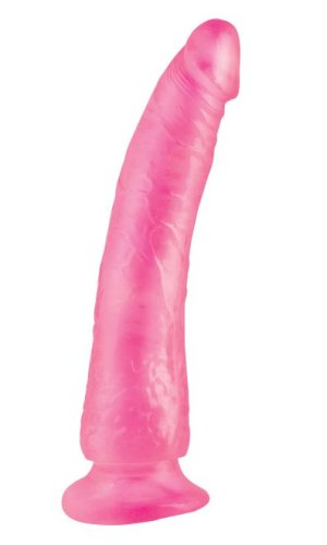 BASIX RUBBER WORKS 7IN PINK SLIM DONG W/ SUCTION CUP