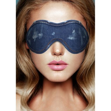 Roughend Denim Style Eye Mask - Blue *