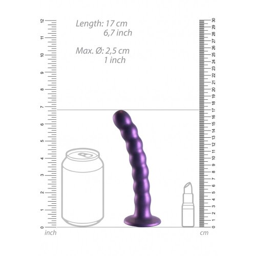 Ouch! Beaded G-Spot Dildo 6.5\'\' - Purple