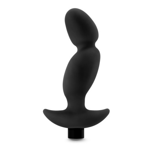 ANAL ADVENTURES PLATINUM SILICONE VIBRATING PROSTATE MASSAGER 04 BLACK