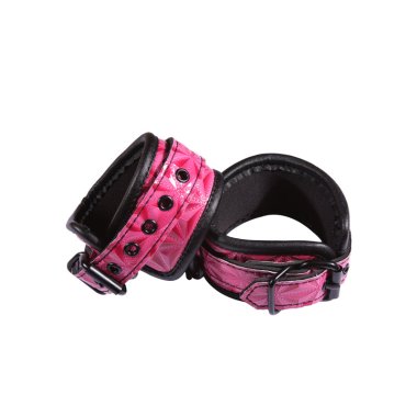 Sinful Ankle Cuffs Vinyl Pink