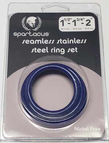 BLUE STAINLESS STEEL C-RING SET - 1.5 1.75\" 2\" \"