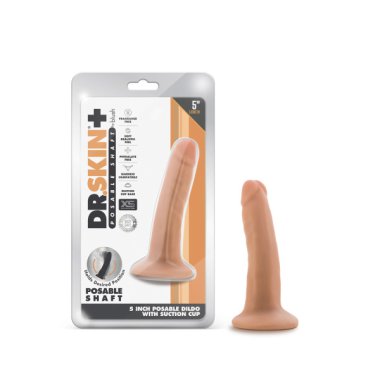 DR SKIN PLUS 5IN POSEABLE DILDO VANILLA