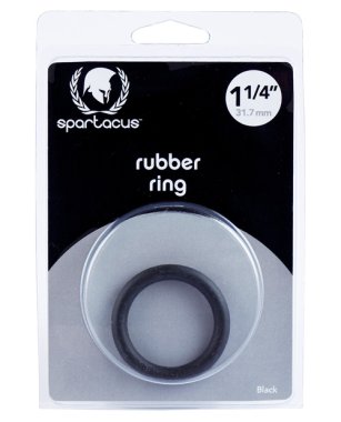 Spartacus 1.25" Rubber Cock Ring - Black