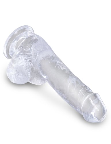 KING COCK CLEAR 6 IN COCK W/ BALLS