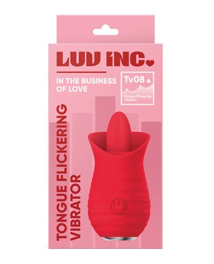 Luv Inc. Tongue Flickering Vibrator - Red