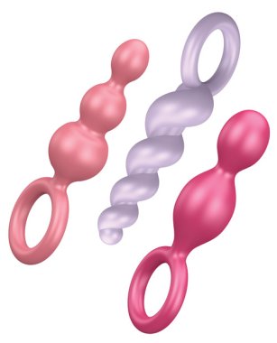 SATISFYER BOOTY CALL PLUGS SET OF 3 COLORED (NET)