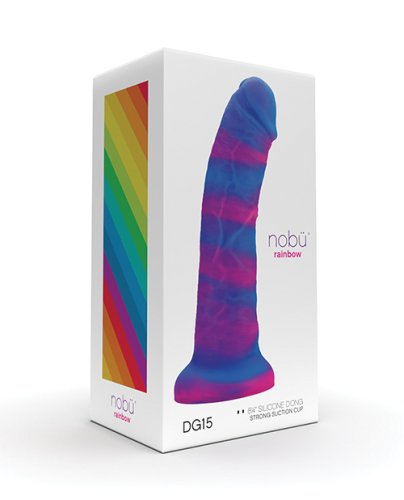 Nobu Rainbow 8\" Dildo w/Suction Cup - Cosmic