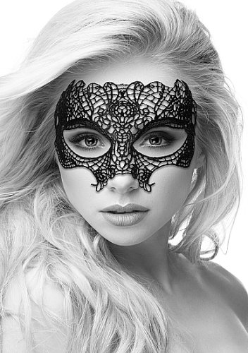 B&W LACE EYE MASK PRINCESS