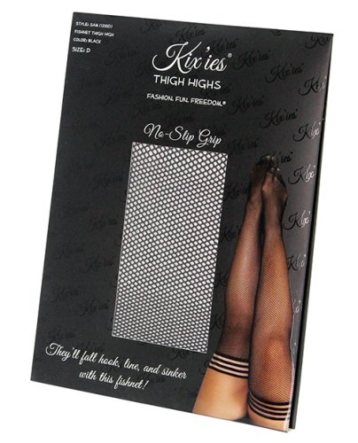 Kix\'ies Sam Fishnet Thigh High Black D